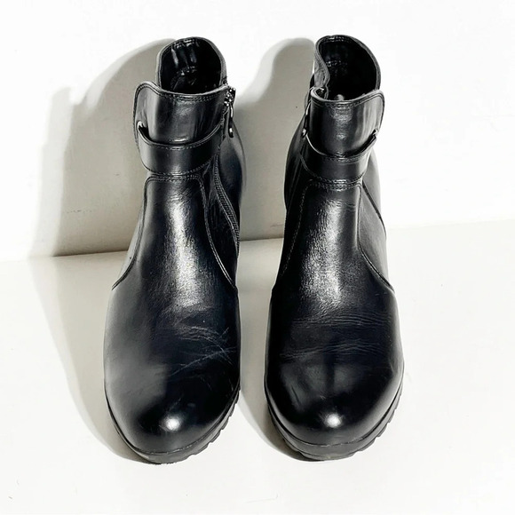 Attica Perla Black Block Heel Lug Sole Boot Size 10 - Picture 5 of 8